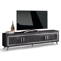 Sarver Living Room Set With Sideboard In Black And LED