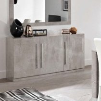 Breta Living Room Set With Sideboard In Grey Marble Effect