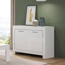 Lorenz Living Room Set With Sideboard In White