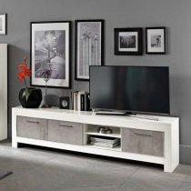 Lorenz Living Room Set With Sideboard In Grey Effect And White