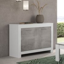 Lorenz Living Room Set With Sideboard In Grey Effect And White