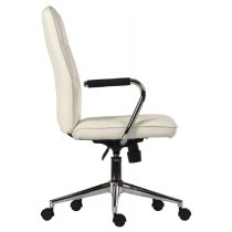 Papillion Leather Home And Office Chair In White