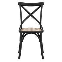 Flint Black Wooden Dining Chairs In Pair