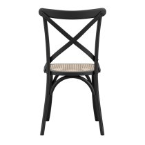 Flint Black Wooden Dining Chairs In Pair