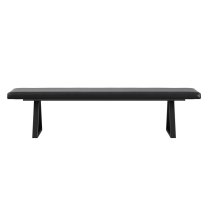 Hyannis PU Leather Dining Bench In Black