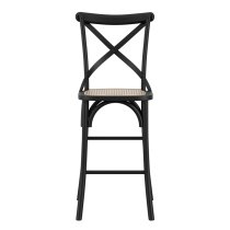 Flint Wooden Bar Stool In Black