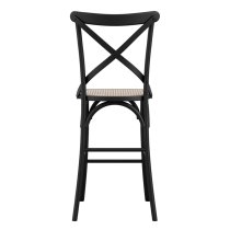 Flint Wooden Bar Stool In Black