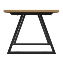 Hyannis Wooden Dining Table With Black Metal Legs In Whiskey