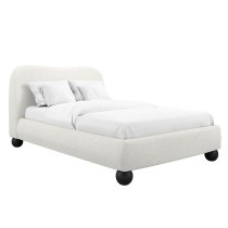 Ingram Fabric King Size Bed In Ivory