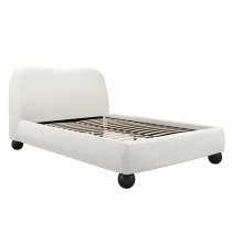 Ingram Fabric King Size Bed In Ivory