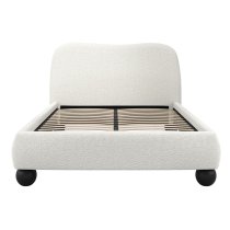 Ingram Fabric King Size Bed In Ivory