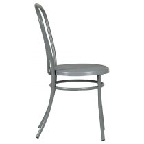 Ukiah Metal Bistro Chair In Dove Grey