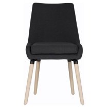 Wausau Fabric Home And Office Chair With Oak Legs In Graphite