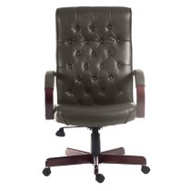 Waltham Leather Home And Office Chair In Brown