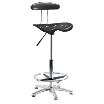 Tacoma Polypropylene Office Chair With Chrome Base In Black