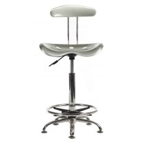 Tacoma Polypropylene Office Chair With Chrome Base In Silver