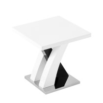 Axara High Gloss Lamp Table Square In White And Black