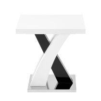 Axara High Gloss Lamp Table Square In White And Black