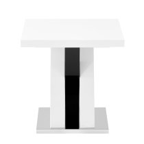 Axara High Gloss Lamp Table Square In White And Black