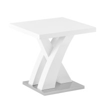 Axara High Gloss Lamp Table Square In White