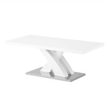 Axara Rectangular High Gloss Coffee Table In White