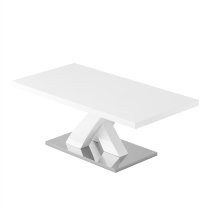 Axara Rectangular High Gloss Coffee Table In White