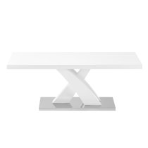 Axara Rectangular High Gloss Coffee Table In White