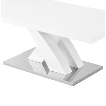 Axara Rectangular High Gloss Coffee Table In White