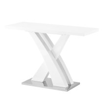 Axara Rectangular High Gloss Console Table In White