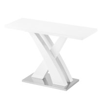 Axara Rectangular High Gloss Console Table In White