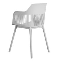 Celina Light Grey Resin Bistro Dining Chairs In Pair