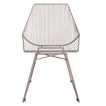 Eastlake Blush Pink Metal Bistro Dining Chairs In Pair