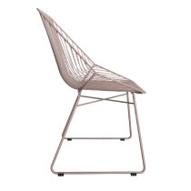 Eastlake Blush Pink Metal Bistro Dining Chairs In Pair