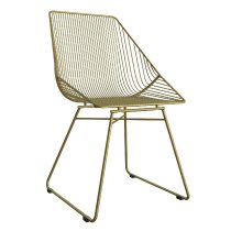 Eastlake Metal Bistro Dining Chair In Gold