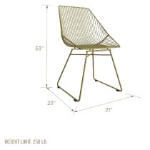 Eastlake Metal Bistro Dining Chair In Gold