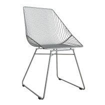 Eastlake Metal Bistro Dining Chair In Grey