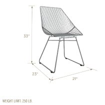 Eastlake Metal Bistro Dining Chair In Grey