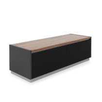 Hartford Wooden TV Stand With Reversible Top In Walnut And Oak