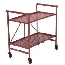 Irvine Metal Drinks Serving Trolley In Ruby Red