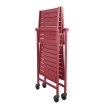 Irvine Metal Drinks Serving Trolley In Ruby Red