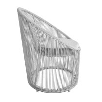 Tampere Woven Resin Outdoor Lounge Chair In Light Grey