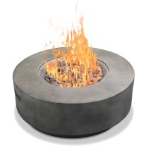 Fairmont Faux Stone Burning Fire Pit With Grilling In Dark Grey