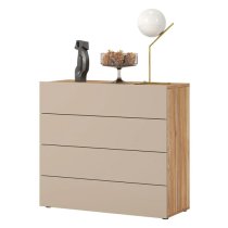 Irving Wooden Chest Of 4 Drawers In Mauvella Oak