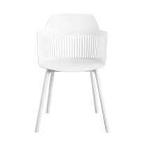 Cabazon White Resin Bistro Dining Chair In Pair