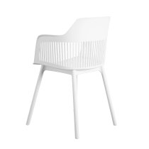 Cabazon White Resin Bistro Dining Chair In Pair