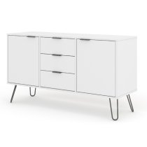 Avoch Wooden Sideboard With 2 Doors 3 Drawers In Pure White