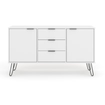 Avoch Wooden Sideboard With 2 Doors 3 Drawers In Pure White