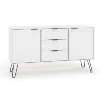 Avoch Wooden Sideboard With 2 Doors 3 Drawers In Pure White