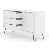 Avoch Wooden Sideboard With 2 Doors 3 Drawers In Pure White