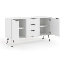 Avoch Wooden Sideboard With 2 Doors 3 Drawers In Pure White